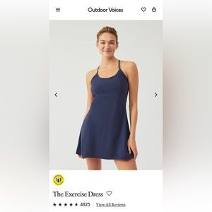 Outdoor Voices Exercise Dress, Size M, Navy